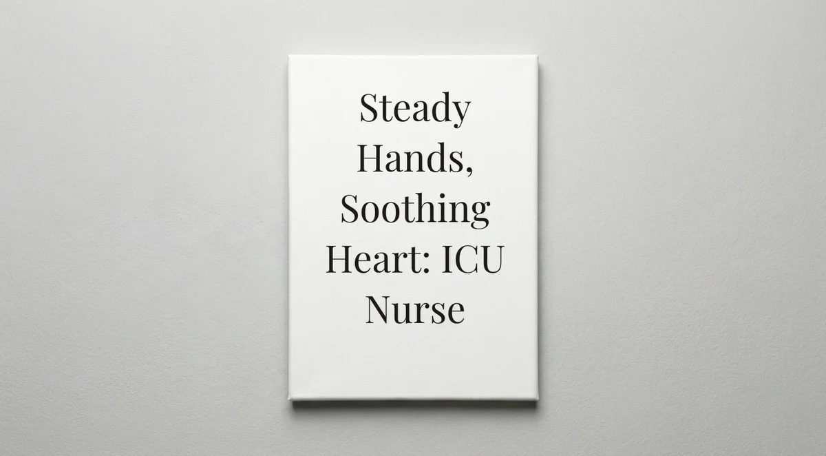 ICU Nurse quote wall art - canvas print