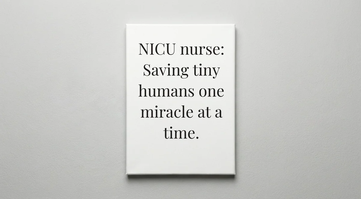 NICU Nurse quote wall art - canvas print