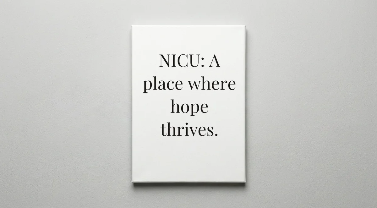 NICU Nurse quote wall art - canvas print