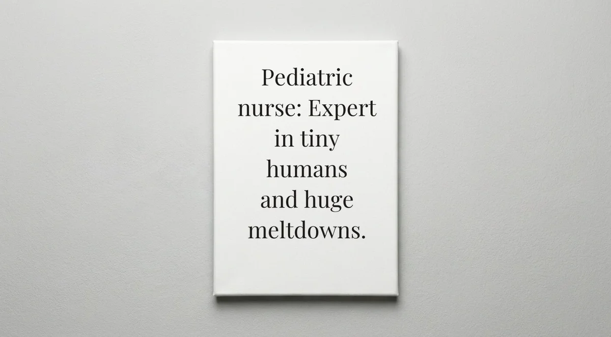 Pediatric Nurse quote wall art - canvas print