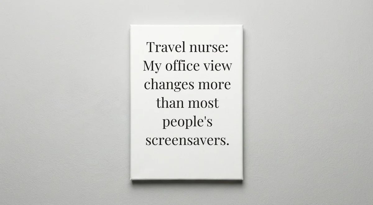 Travel Nurse quote wall art - canvas print
