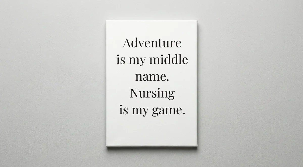 Travel Nurse quote wall art - canvas print