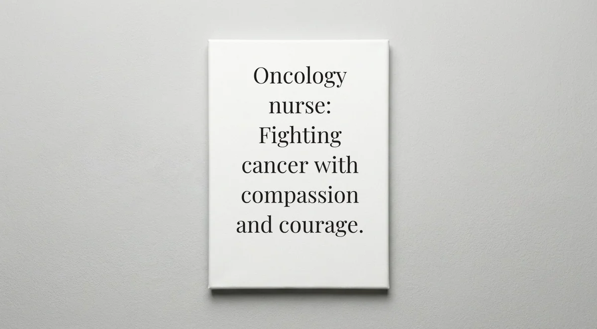 Oncology Nurse quote wall art - canvas print