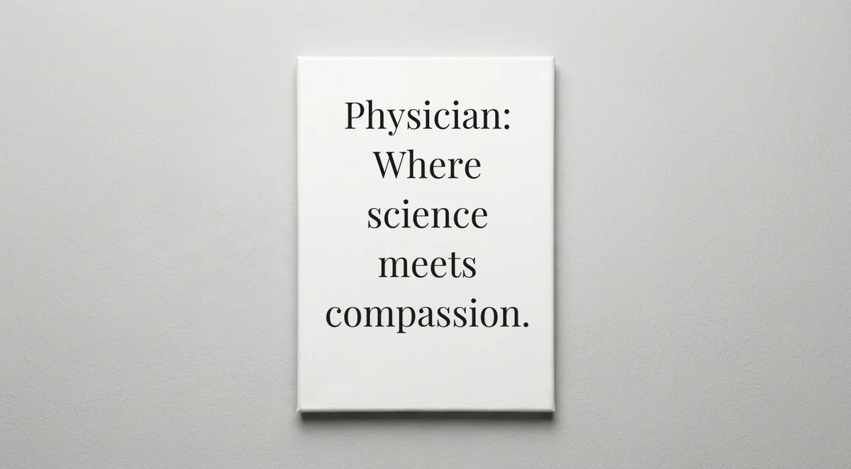 Physician quote wall art - canvas print