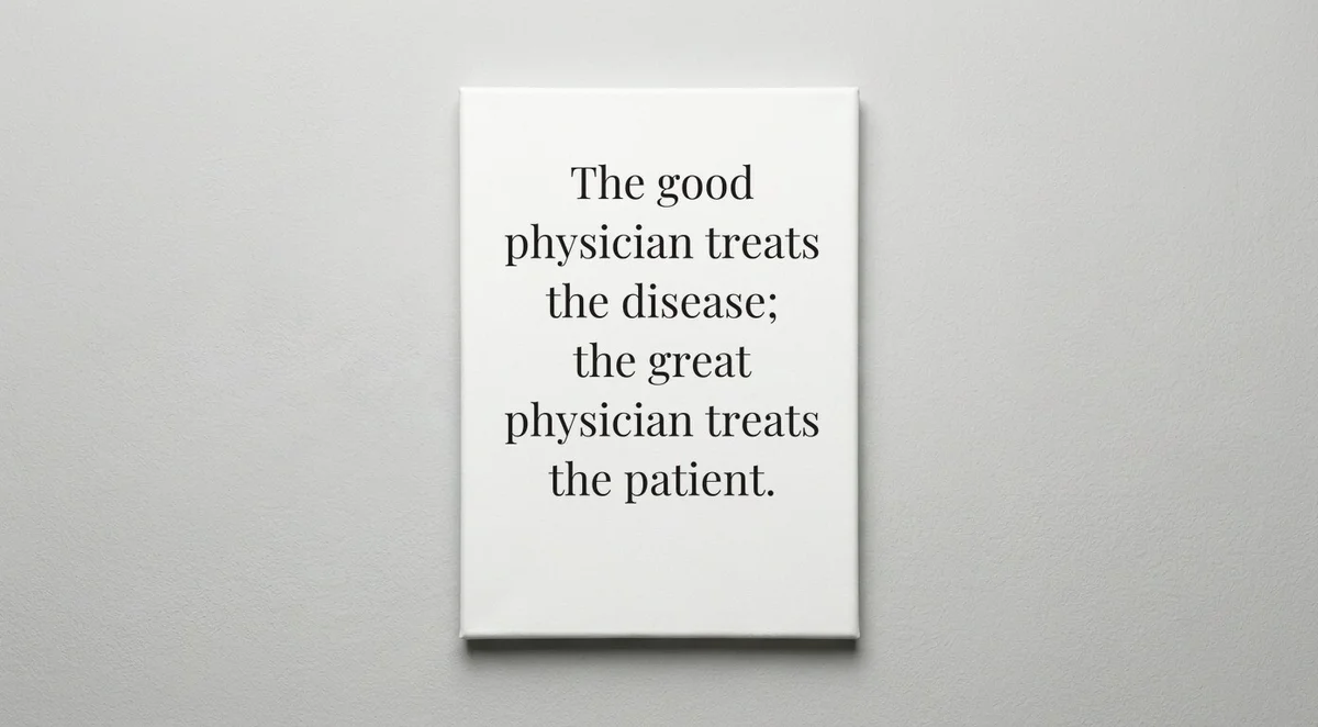 Physician quote wall art - canvas print