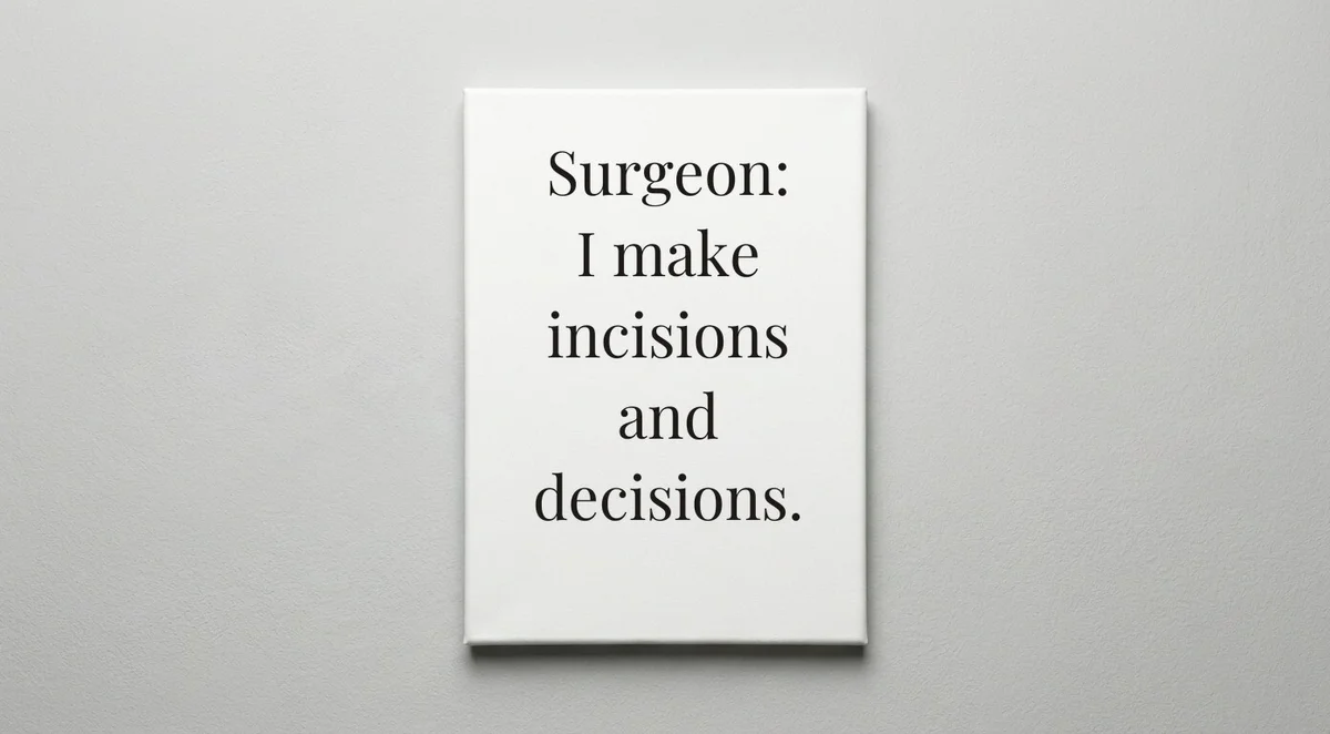 Surgeon quote wall art - canvas print