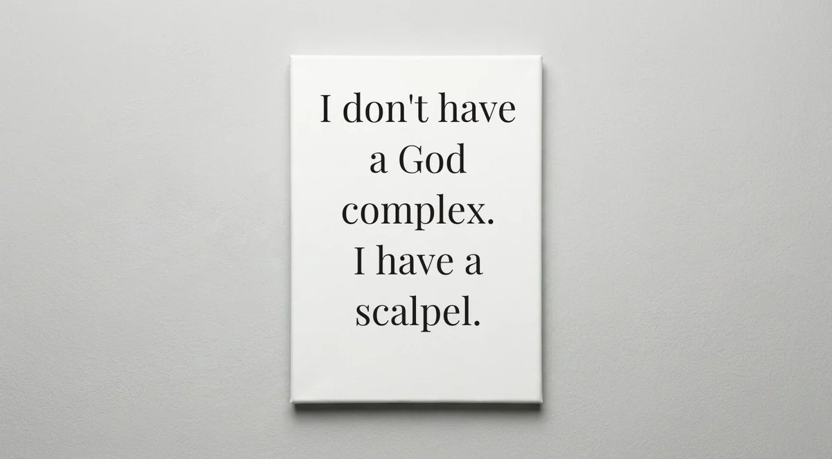 Surgeon quote wall art - canvas print