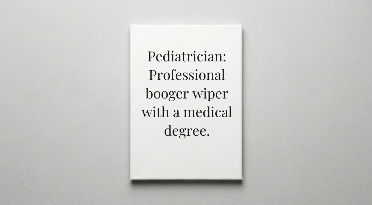 Pediatrician quote wall art - canvas print