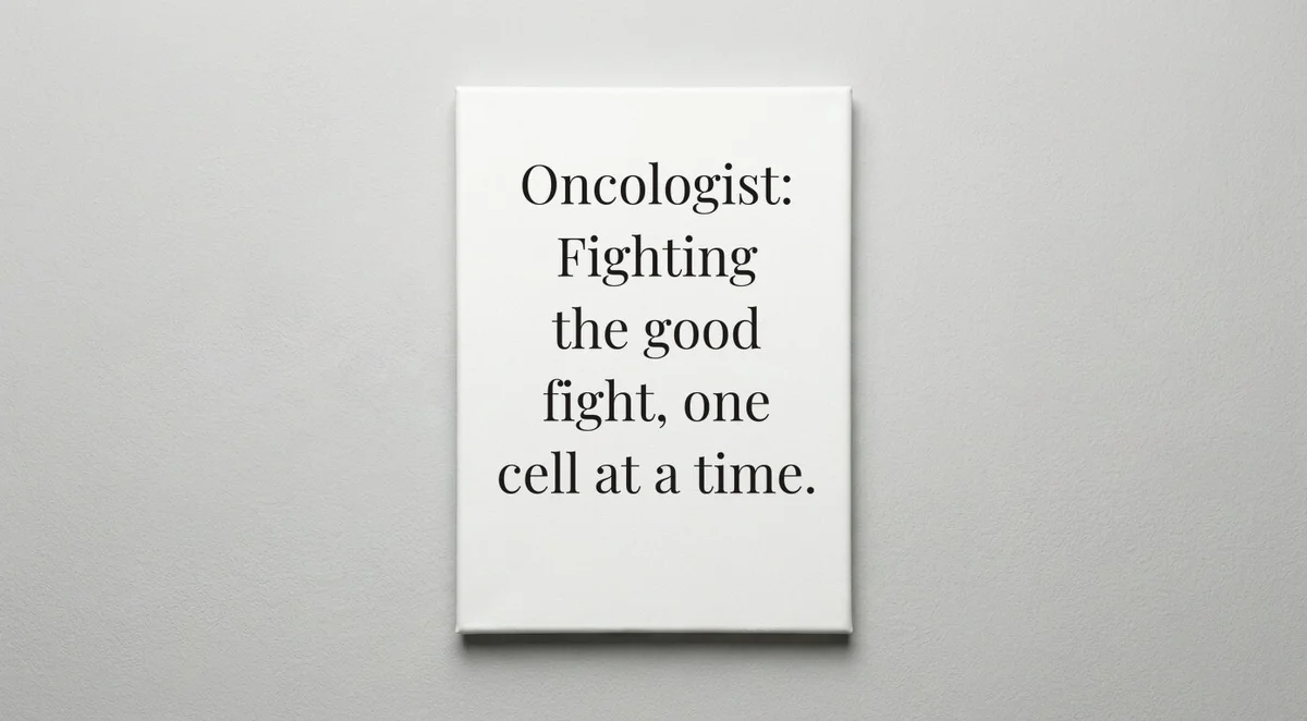 Oncologist quote wall art - canvas print