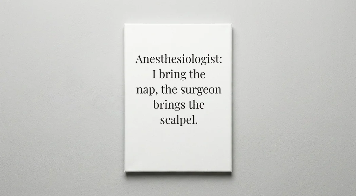Anesthesiologist quote wall art - canvas print
