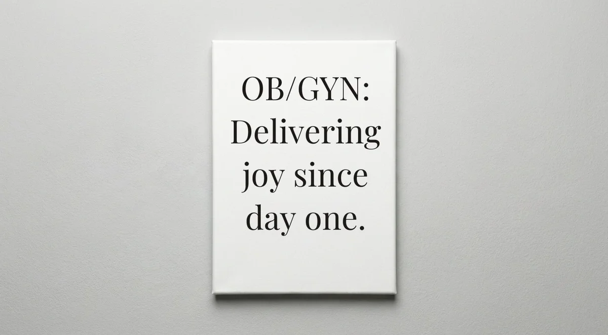 OB/GYN quote wall art - canvas print