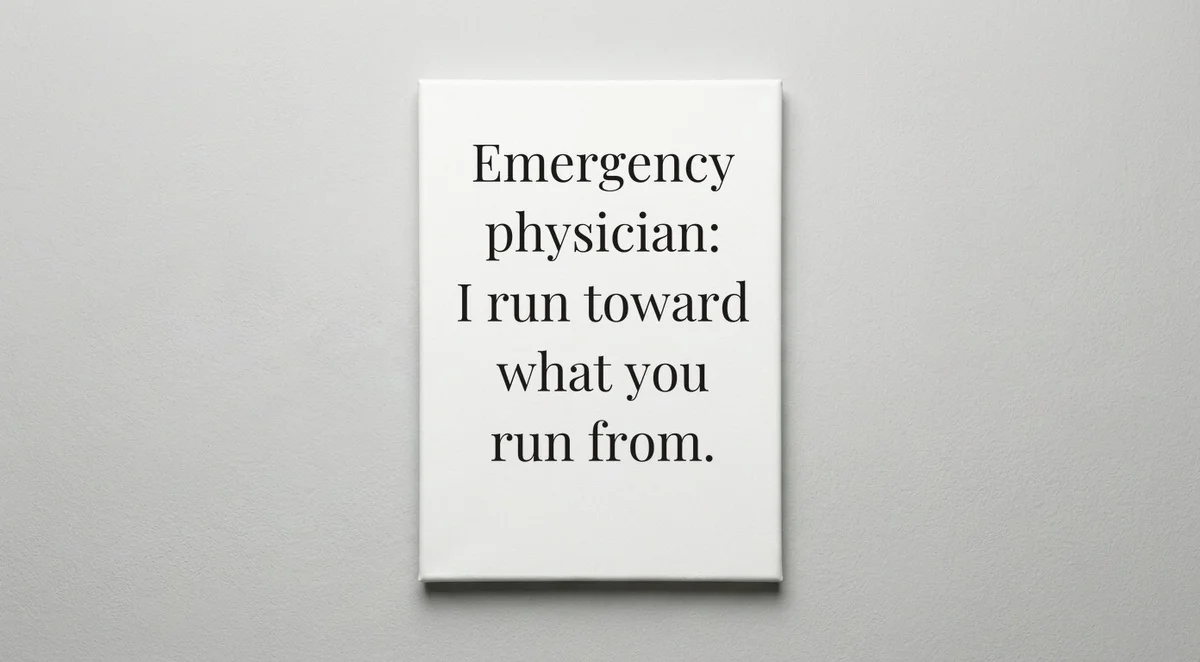 Emergency Physician quote wall art - canvas print
