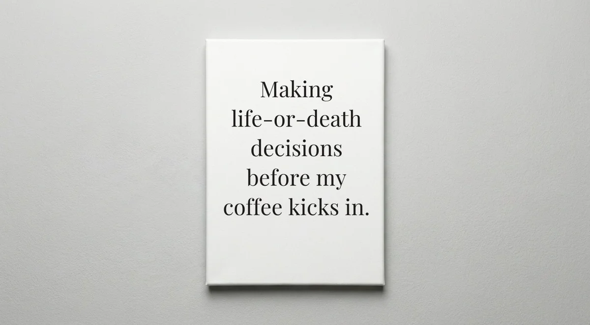 Emergency Physician quote wall art - canvas print