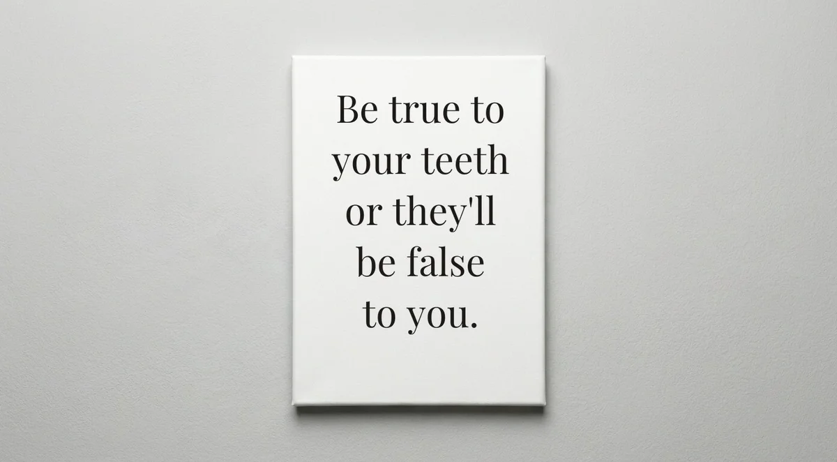 Dentist quote wall art - canvas print