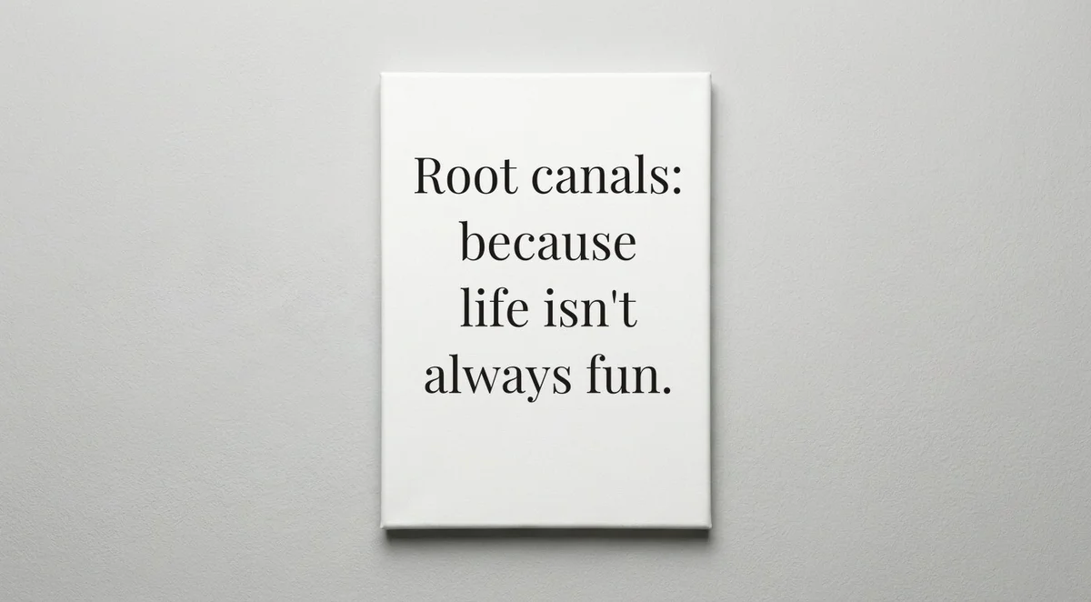 Dentist quote wall art - canvas print