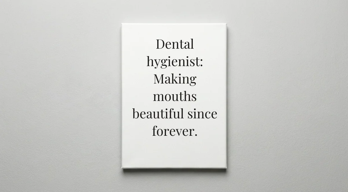 Dental Hygienist quote wall art - canvas print