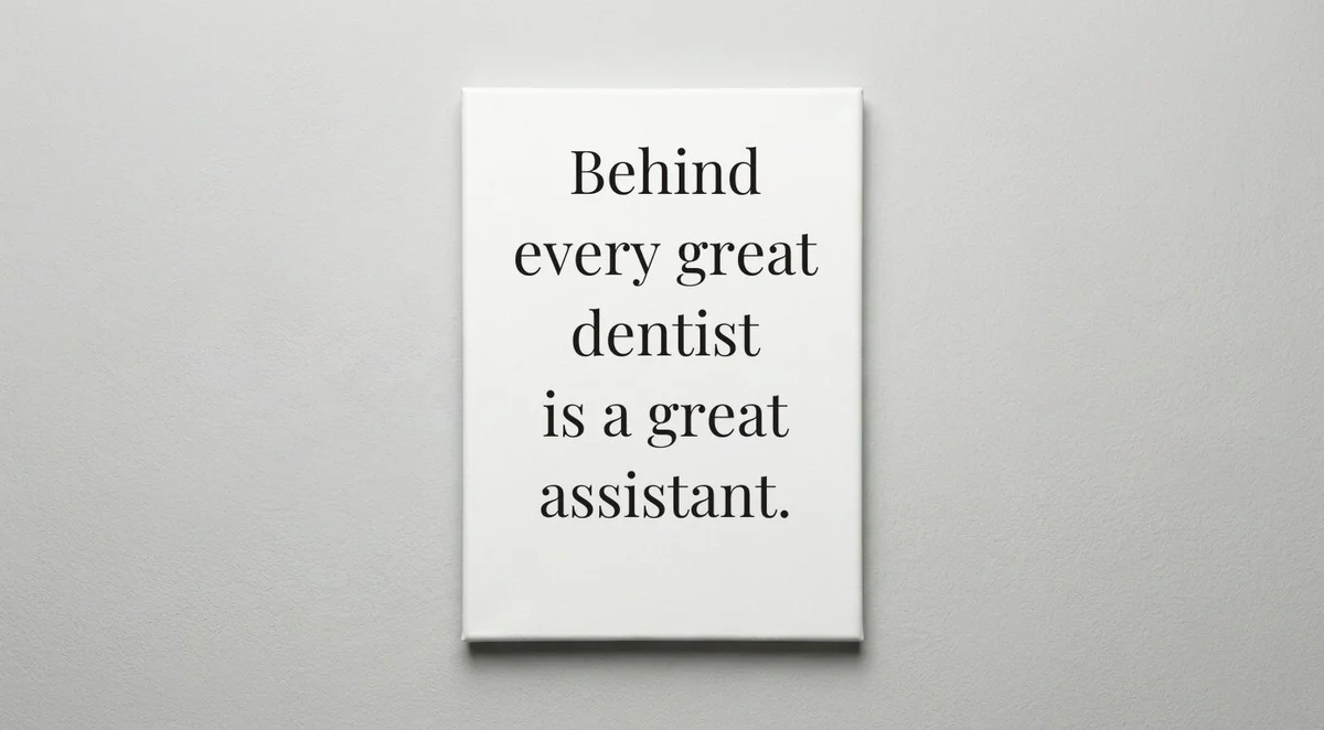 Dental Assistant quote wall art - canvas print
