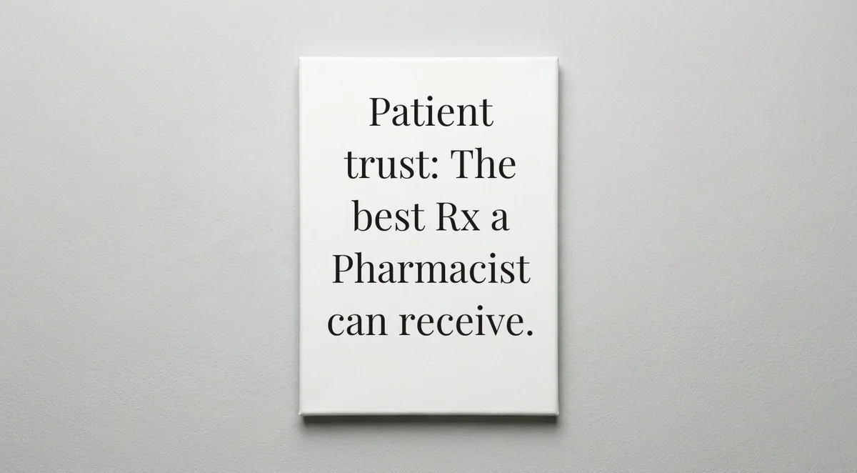 Pharmacist quote wall art - canvas print