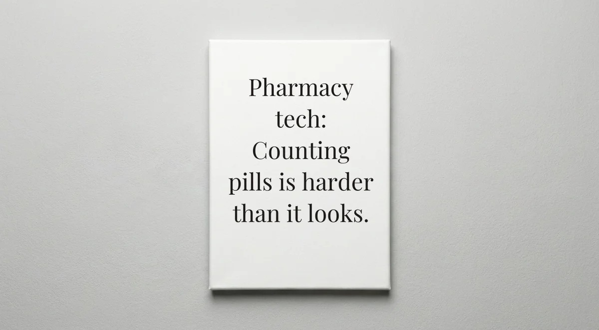 Pharmacy Technician quote wall art - canvas print