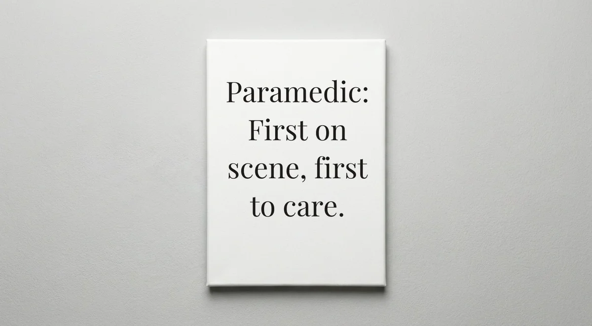 Paramedic quote wall art - canvas print