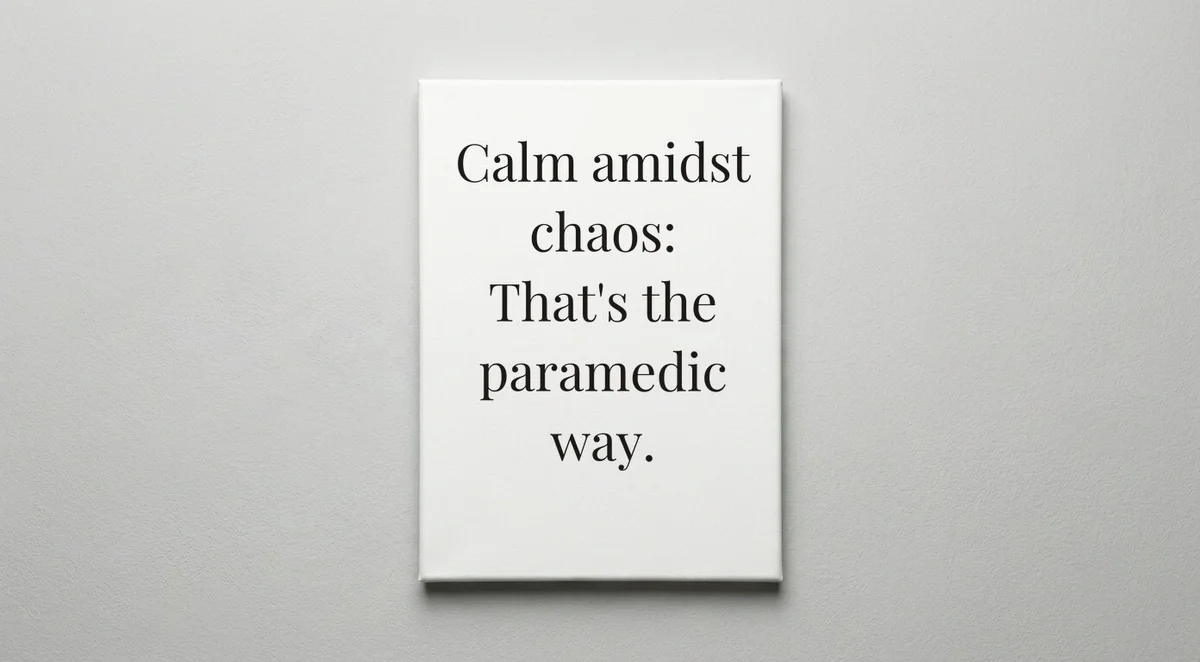 Paramedic quote wall art - canvas print