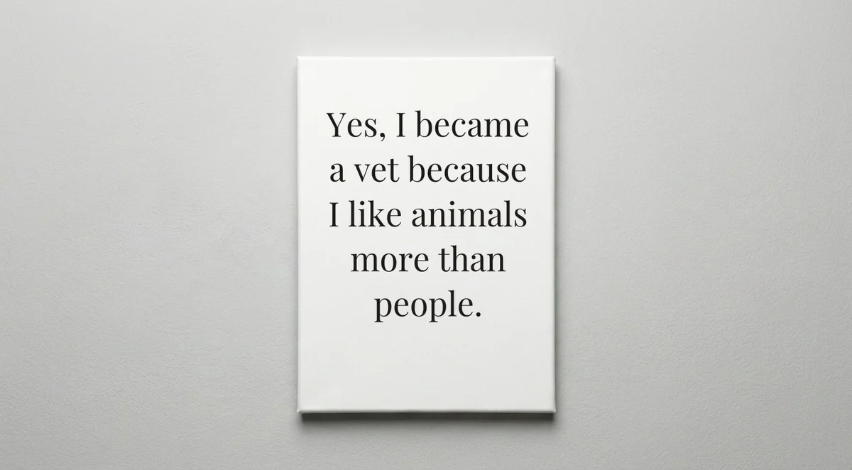 Veterinarian quote wall art - canvas print