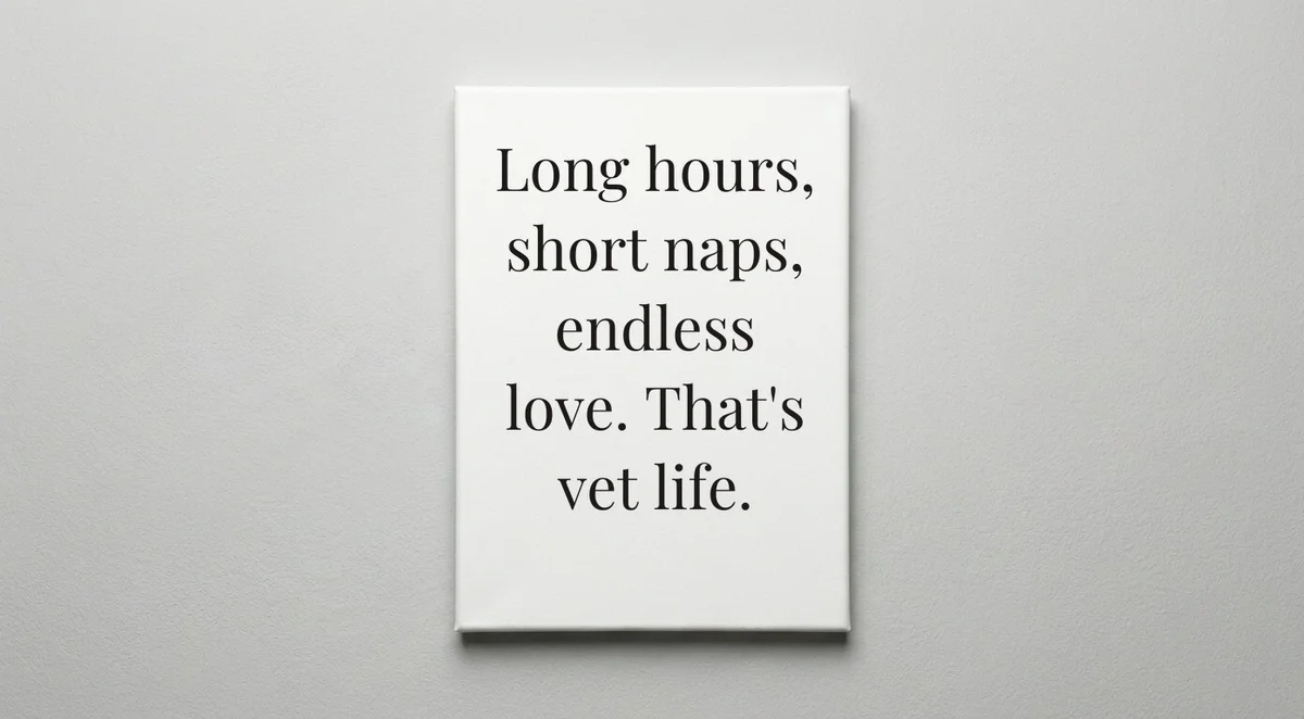 Veterinarian quote wall art - canvas print