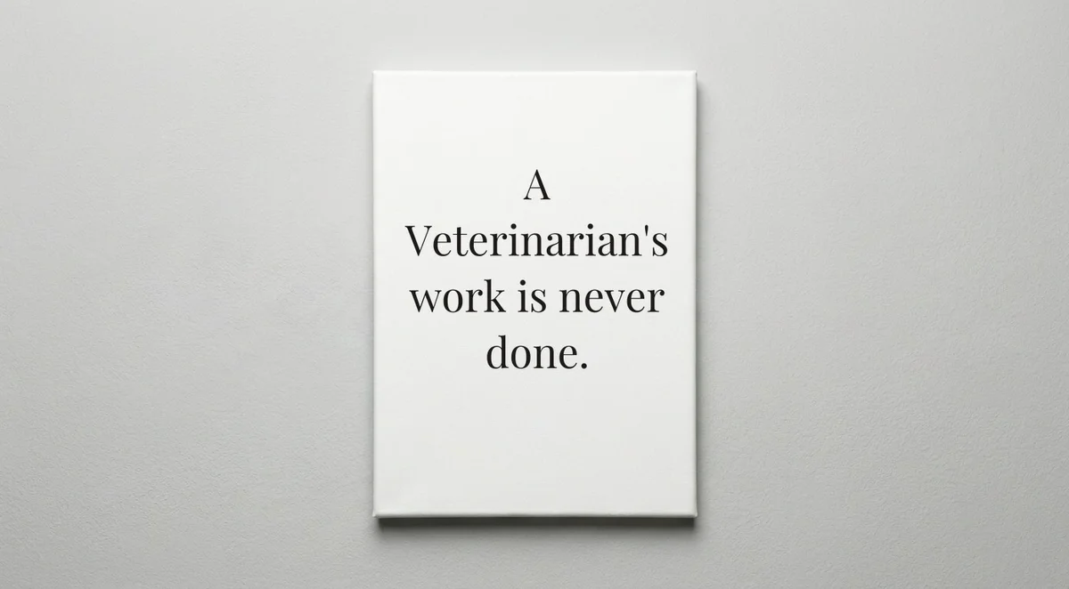 Veterinarian quote wall art - canvas print