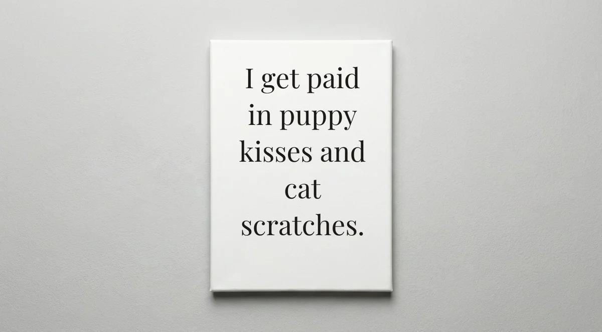 Vet Tech quote wall art - canvas print