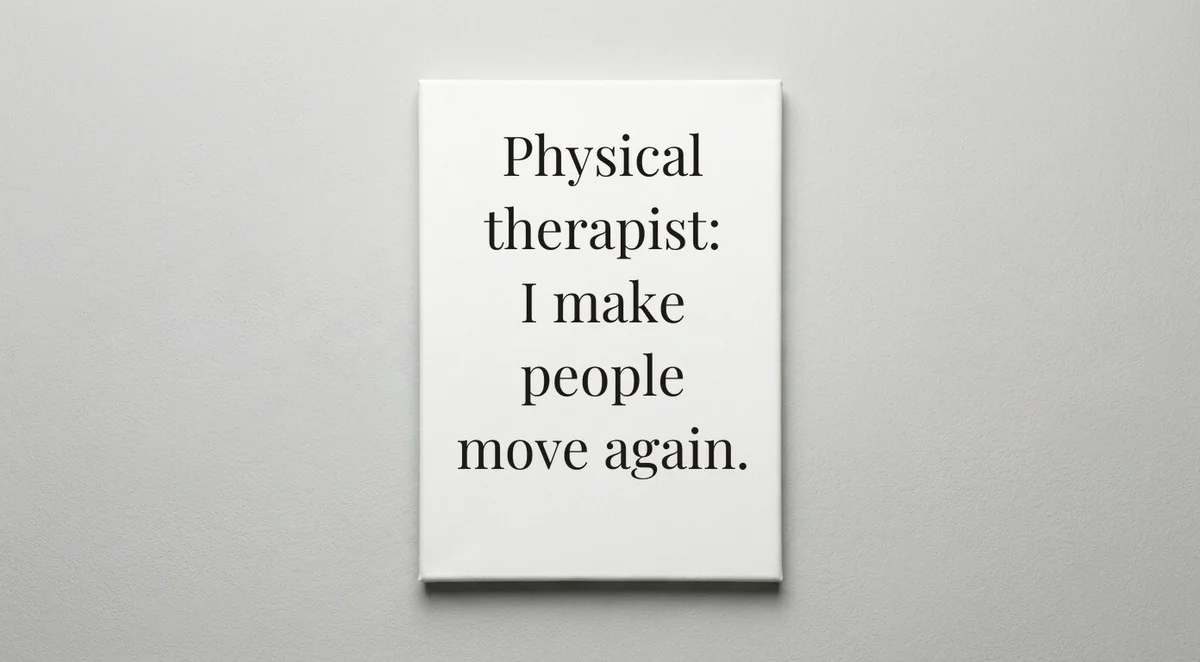 Physical Therapist quote wall art - canvas print