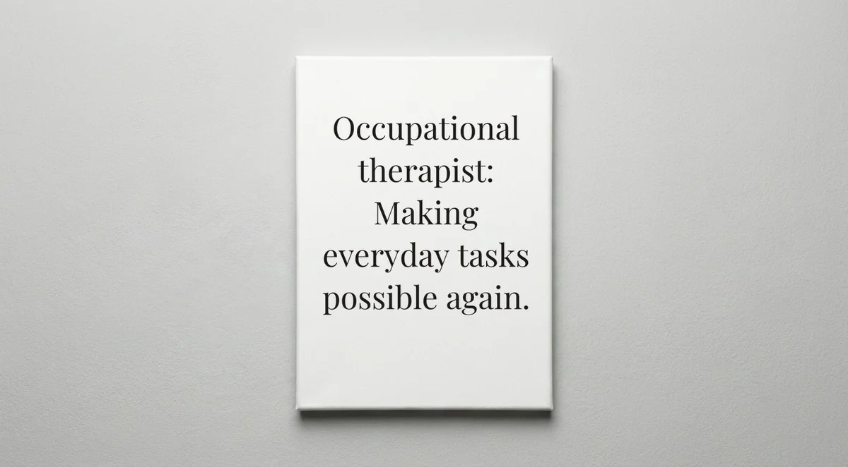 Occupational Therapist quote wall art - canvas print