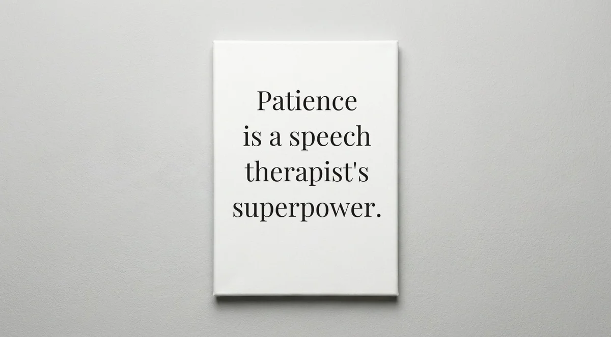 Speech Therapist quote wall art - canvas print