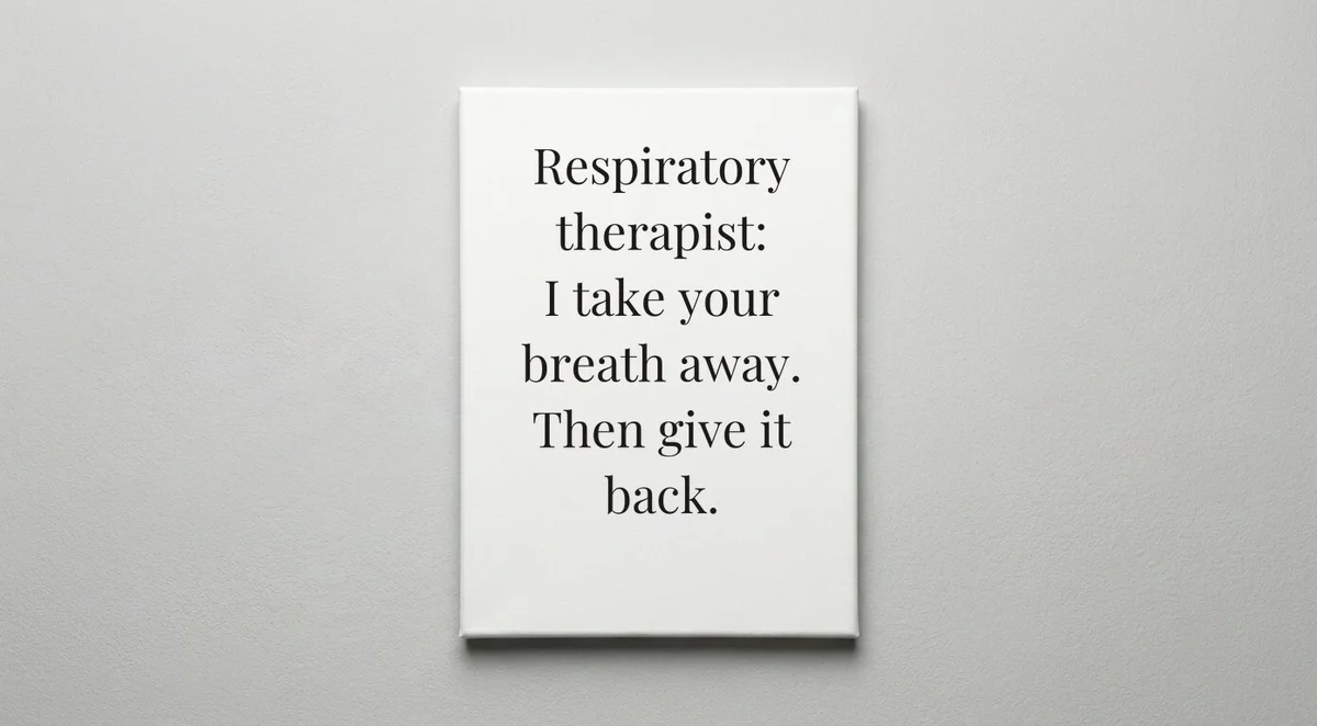 Respiratory Therapist quote wall art - canvas print