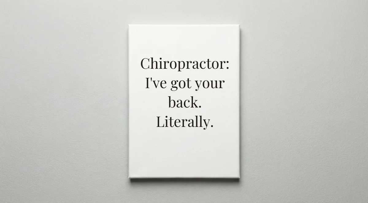 Chiropractor quote wall art - canvas print