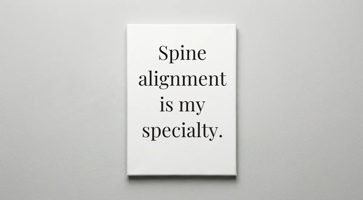 Chiropractor quote wall art - canvas print