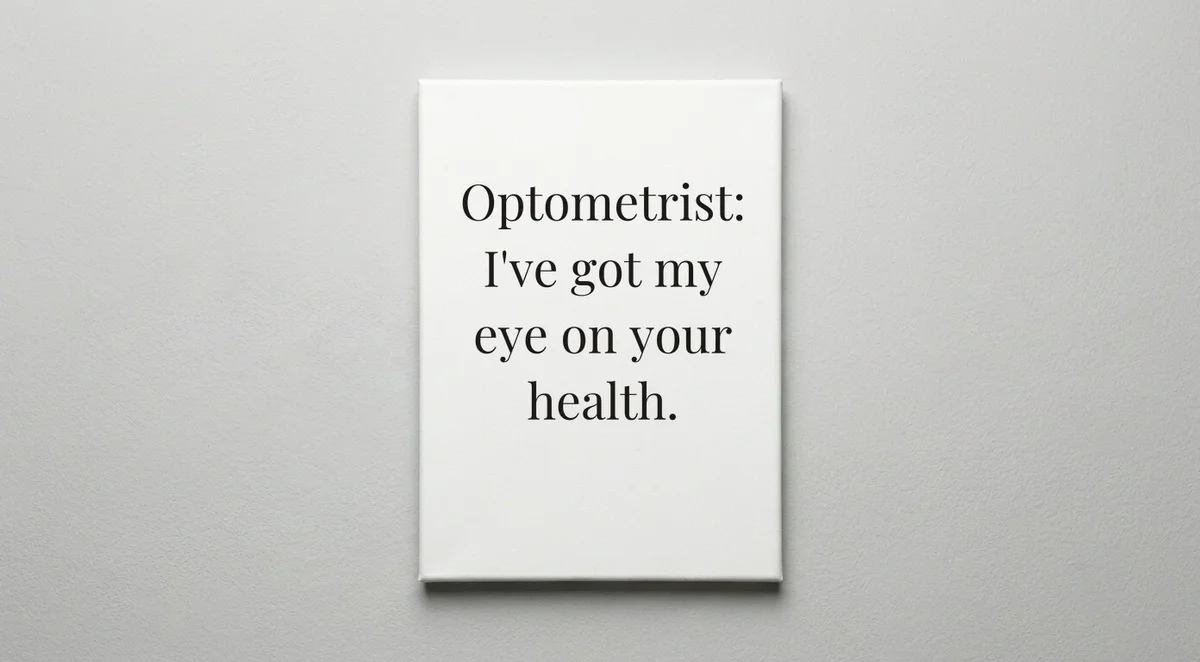 Optometrist quote wall art - canvas print