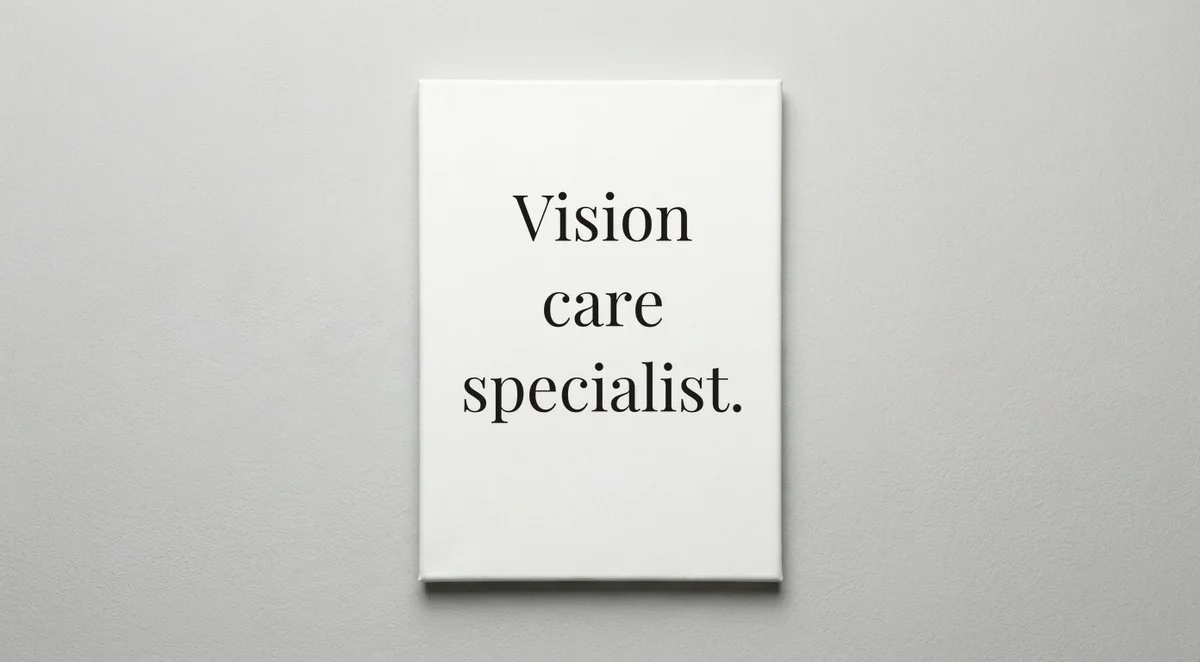 Optometrist quote wall art - canvas print