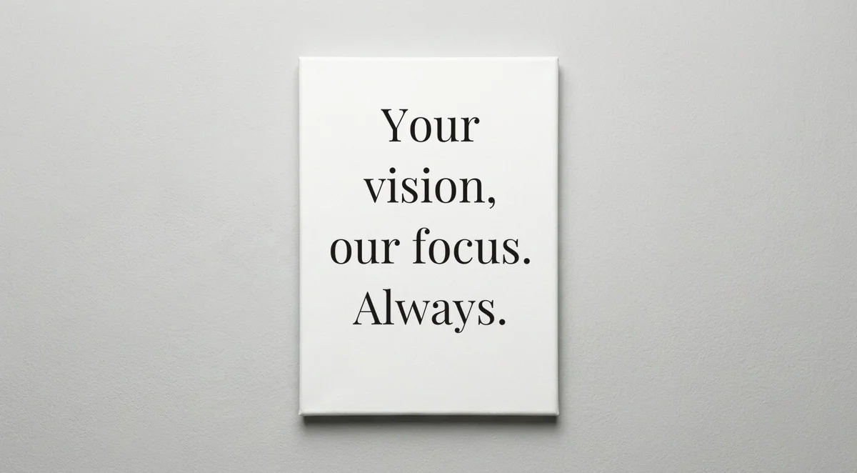 Optometrist quote wall art - canvas print