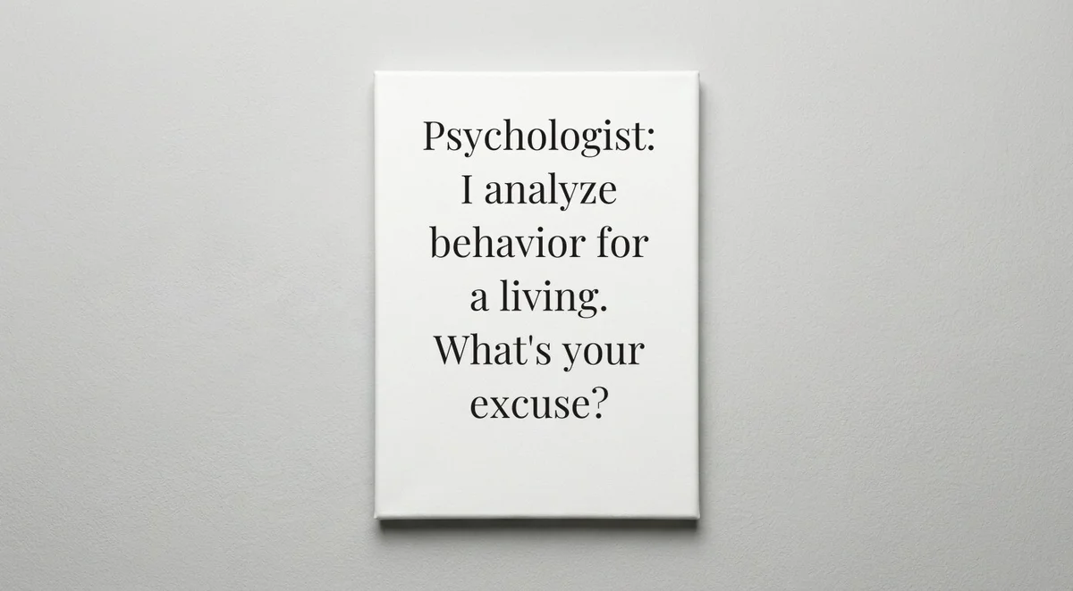 Psychologist quote wall art - canvas print