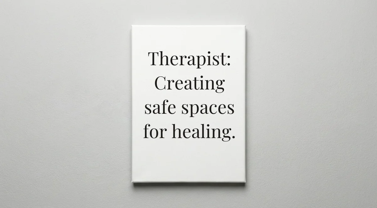 Therapist quote wall art - canvas print