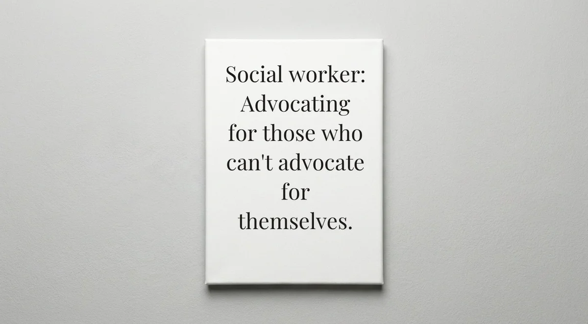Social Worker quote wall art - canvas print
