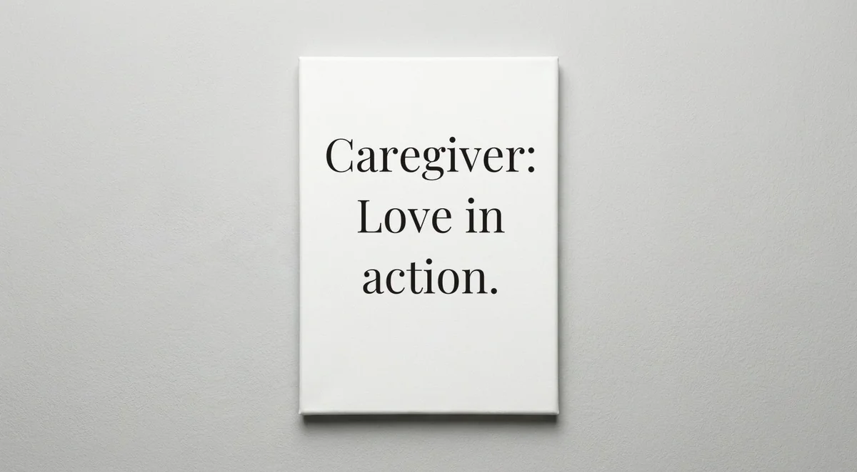 Caregiver quote wall art - canvas print
