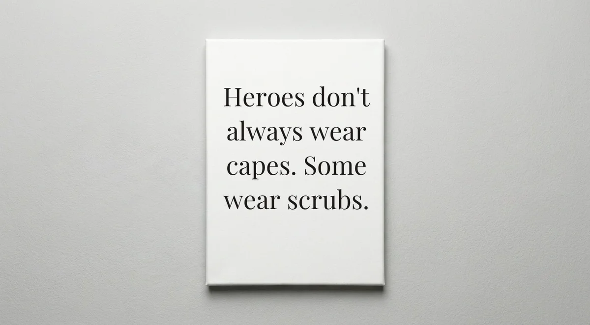 Caregiver quote wall art - canvas print