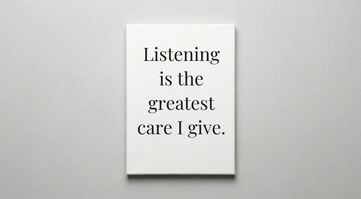 Caregiver quote wall art - canvas print
