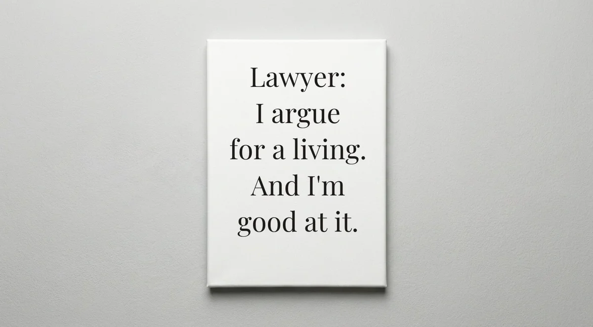 Lawyer quote wall art - canvas print