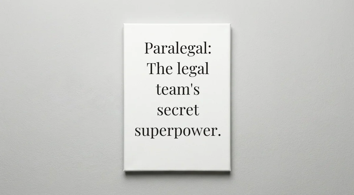 Paralegal quote wall art - canvas print