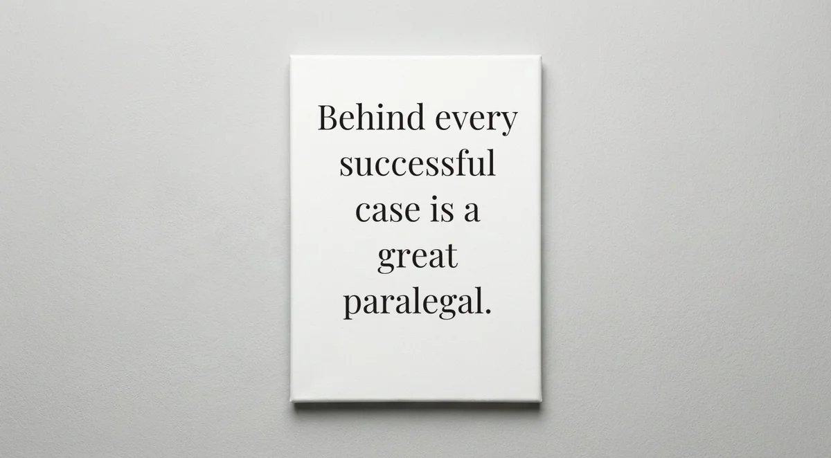 Paralegal quote wall art - canvas print