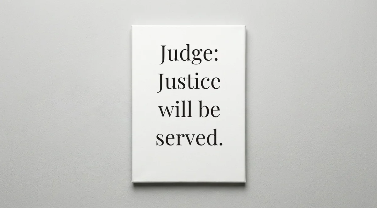 Judge quote wall art - canvas print