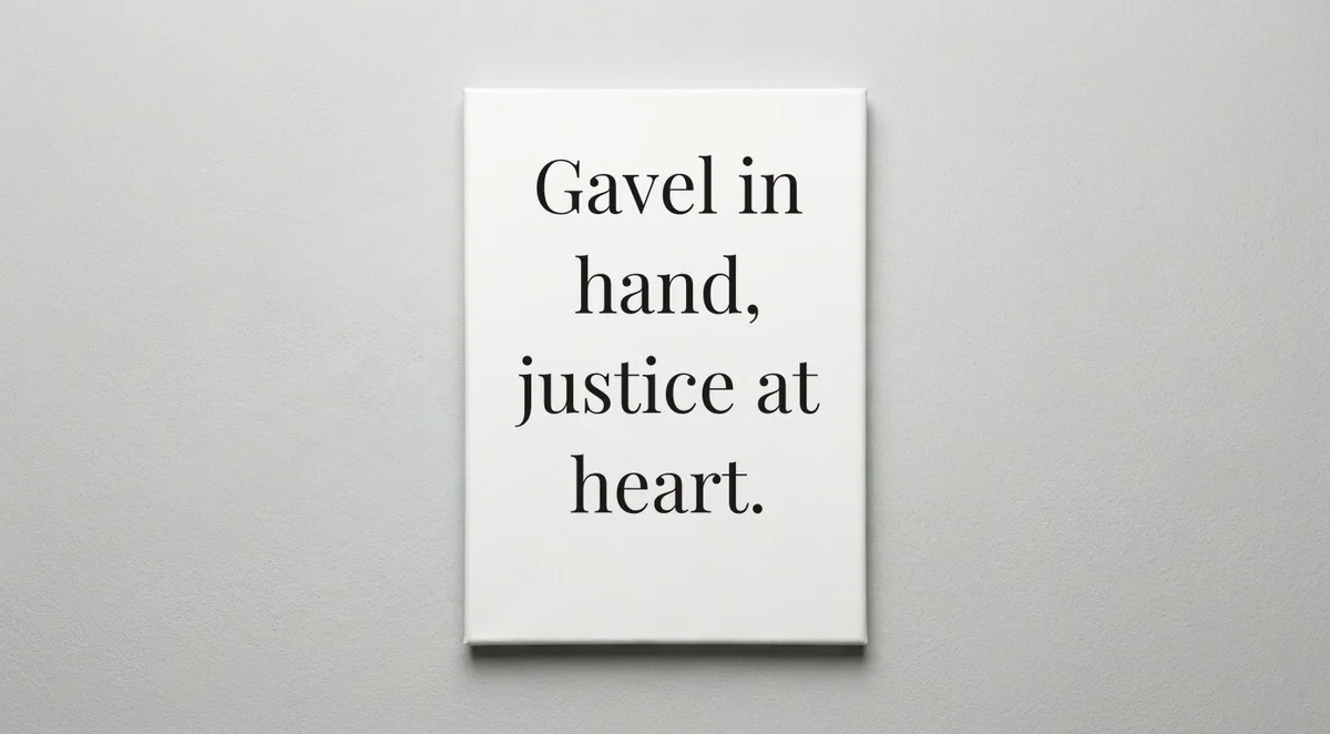 Judge quote wall art - canvas print