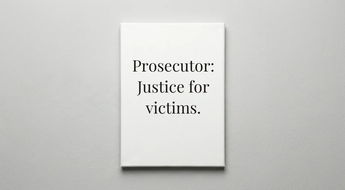 Prosecutor quote wall art - canvas print